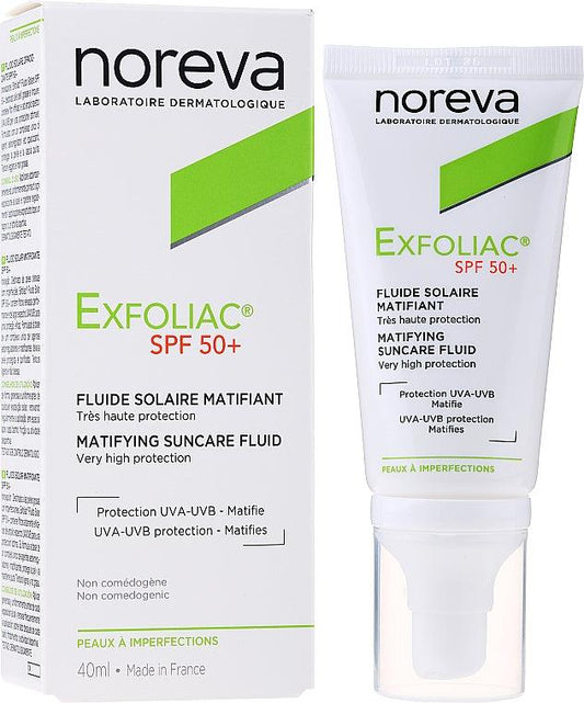 Noreva Exfoliac Matifying Suncare Fluid 40 ml