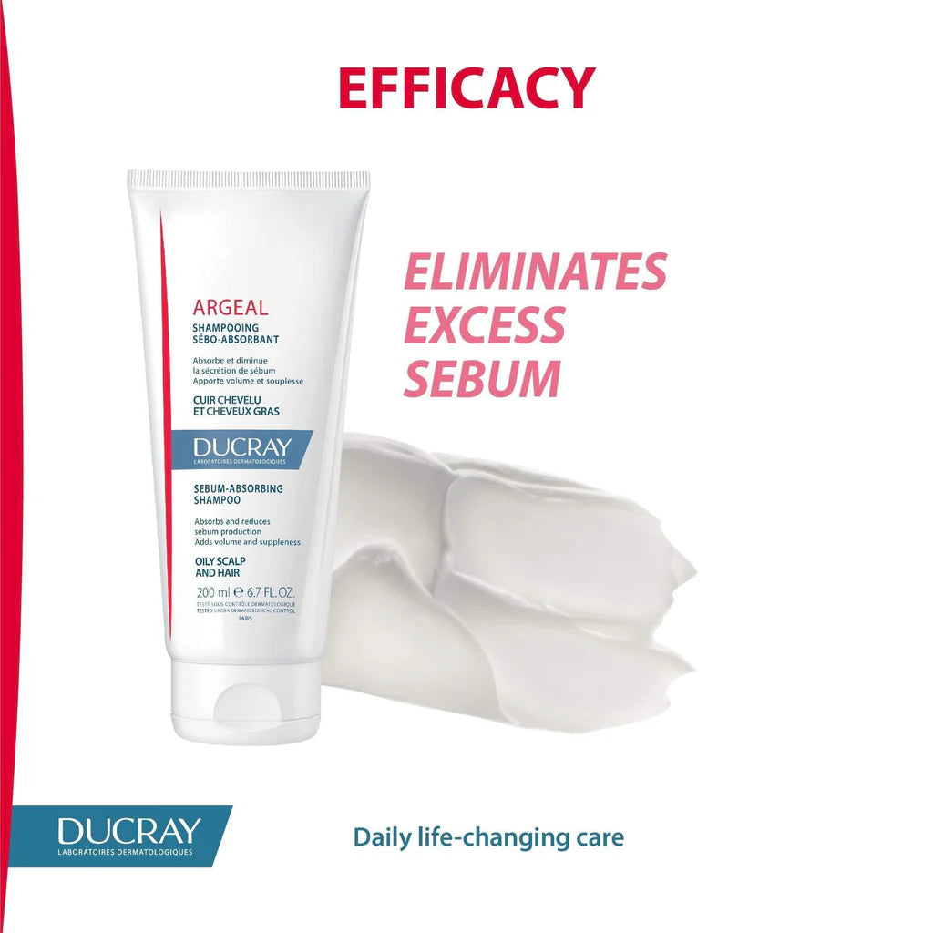 Ducray Argeal Sebum-Absorbing Shampoo 200 ml