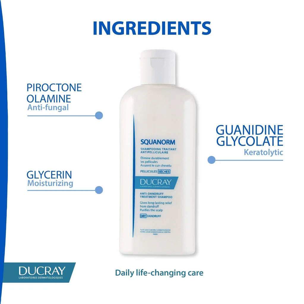 Ducray Squanorm Anti-Dandruff Treatment Shampoo - Grasse Dandruff